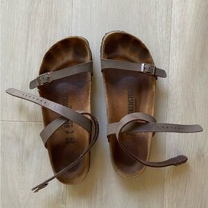 Birkenstock ankle wrap Brown Leather Sandals